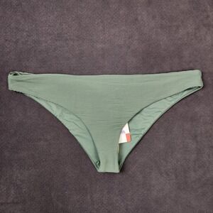 Prana‎ Gemma Bikini Bottoms Womens XL Ottoman Army Green Ribbed NWT